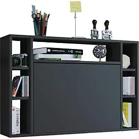 VCM - Computertisch hängend | Klapptisch | Wandschreibtisch | Maße ca. H. 60 x B. 90 x T. 20 cm | Schreibtisch - Wandila, One Size, Schwarz