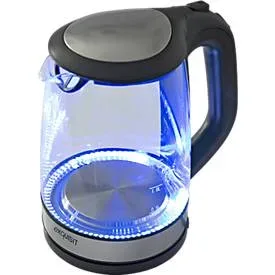 Wasserkocher exquisit WK 3501 swg, Glas, 2 l, 2200 W, mit Innenbeleuchtung, 360° drehbar