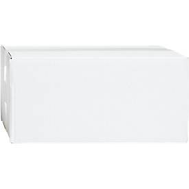 Weisse Wellpapp-Faltkartons, 1-wellig, 300 x 215 x 140 mm