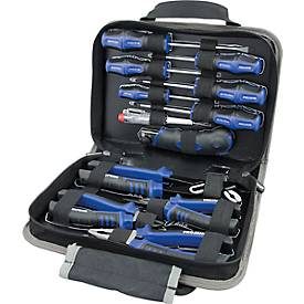 Werkzeugmappe PROJAHN proficraft, 12-tlg., in ergonom. Stofftragetasche, B295xT230xH65 mm
