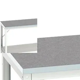 Werkbank Bott verso, Linoleum-Platte, mit Ablageboden, B 2000 x T 800 x H 780 - 930 mm, RAL 7035 Lichtgrau