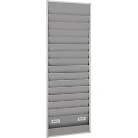 Werkstattplaner Eichner, 2-bahnig, 15 Schienen, für bis zu 30 Auftragstaschen des Formates A4, B 554 x H 1757 mm, Kunststoff, grau
