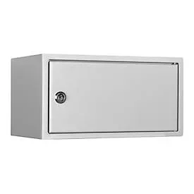 Wertfach WF 3, Volumen 9 l, Türanschlag rechts, Zylinderschloss mit 2 Schlüsseln, inkl. Verankerungsmaterial, H 160 x B 300 x T 200 mm, lichtgrau RAL 7035