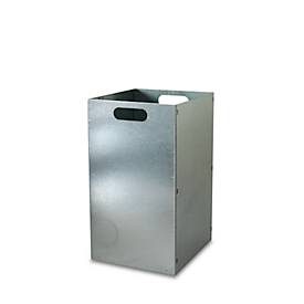 Wertstoffsammler, Volumen 87 l, mit Inneneimer, Stahl verzinkt, B 340 x T 380 x H 900 mm, blau