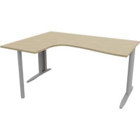Winkelschreibtisch ARLON-OFFICE, B 1600 x T 1200 x H 730 mm, Eiche-Dekor