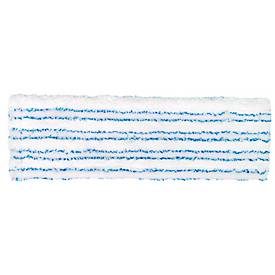 Wischmopp Bezug Sprintus Premium, Mikrofaser/Borste, mit Laschen, B 500 mm, 5 Stück, weiss/blau