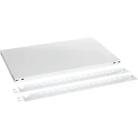 Zusätzlicher Fachboden ORDO Professional, höhenverstellbar, Tragkraft bis 185 kg, B 1300 x T 800 x H 40 mm, Stahl, verkehrsweiss RAL 9016