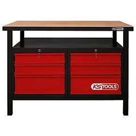 KS Tools 8650004 Werkbank (B x H x T) 1200 x 840 x 600 mm Schwarz, Rot