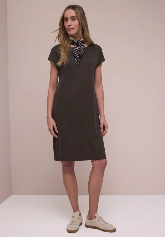 Knielanges Kleid aus Jersey