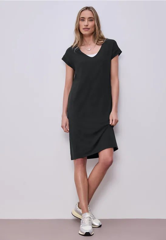 Knielanges Kleid aus Jersey