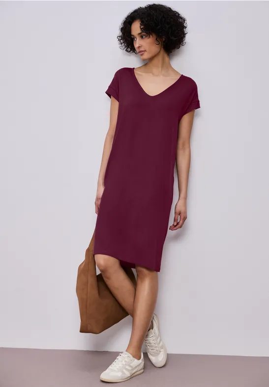 Knielanges Kleid aus Jersey