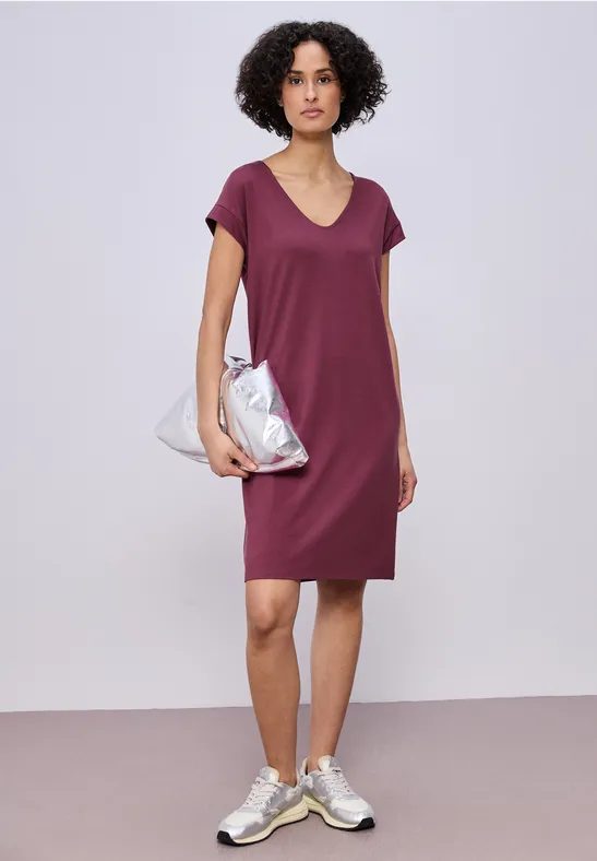 Knielanges Kleid aus Jersey