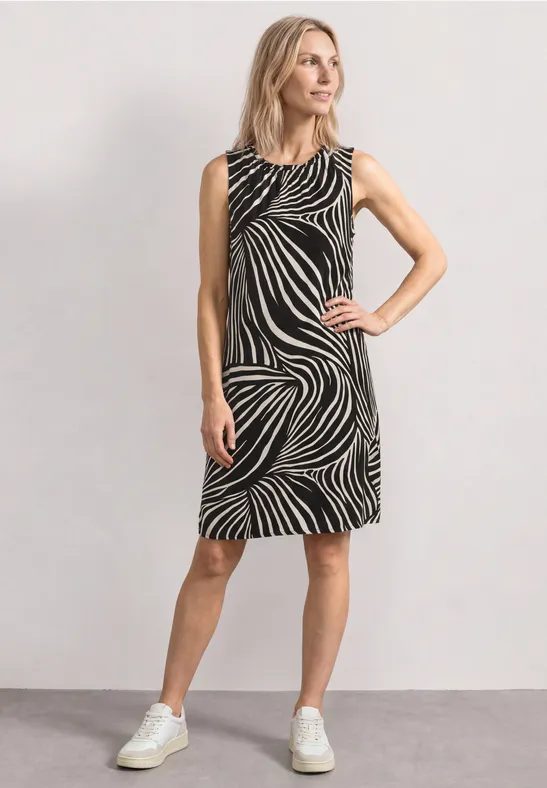 Knielanges Kleid mit Raffung