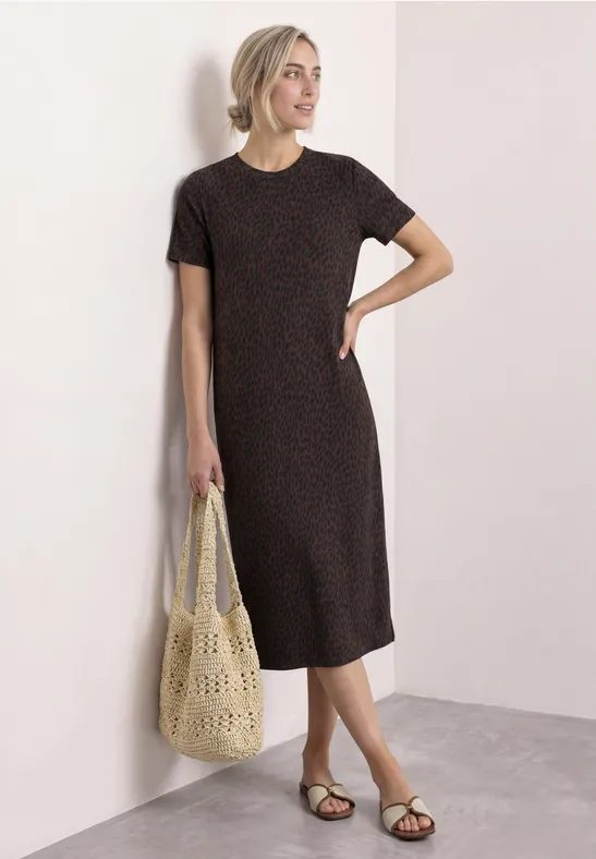 Midikleid mit grafischem Muster