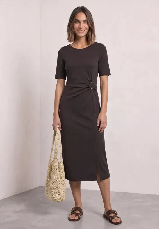 Midikleid aus Jersey in Wickel