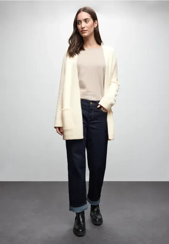 Langer Federgarn Cardigan