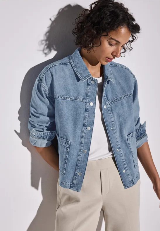 Bleached Wash Jeansjacke