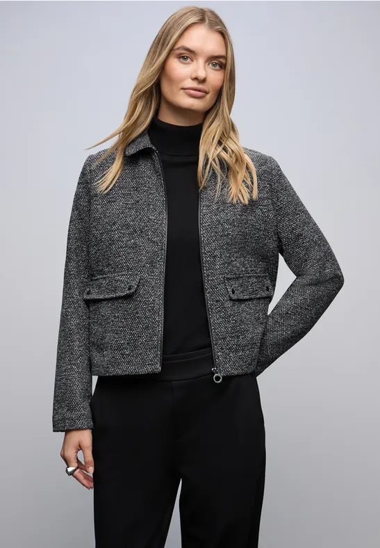 Melierte Jacke