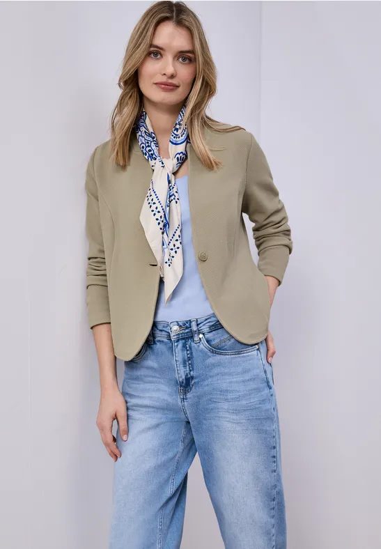 Blazer aus Jersey mit Struktur