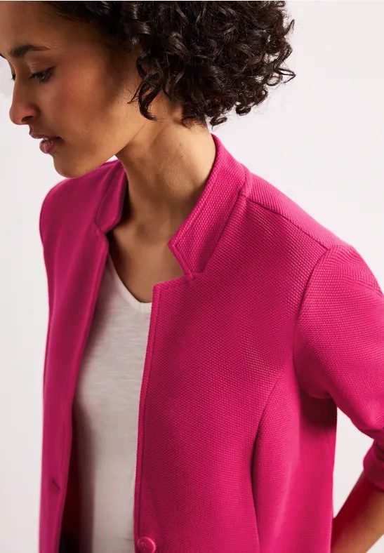 Blazer aus Jersey mit Struktur