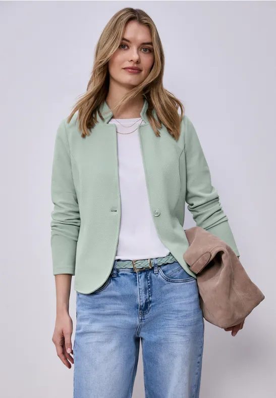 Blazer aus Jersey mit Struktur