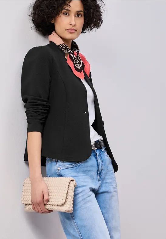 Blazer aus Jersey mit Struktur
