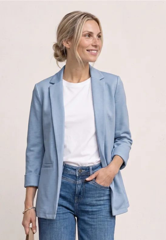 Blazer im langen und offenen Schnitt