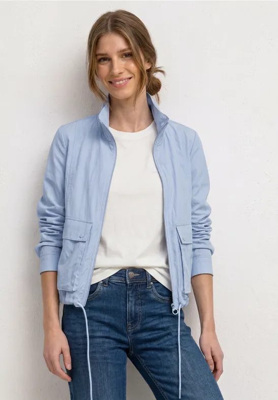 Jacke mit Stehkragen und Zipper