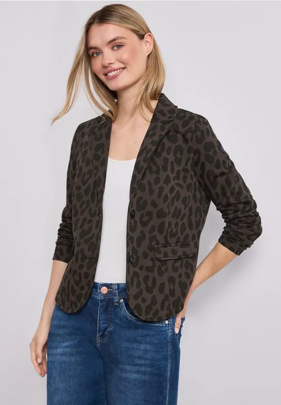 Blazer mit Reverskragen und Leo