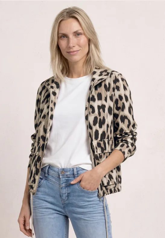 Jacke mit Stehkragen und Zipper