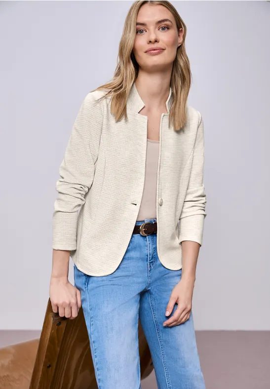 Blazer mit Struktur aus Jersey