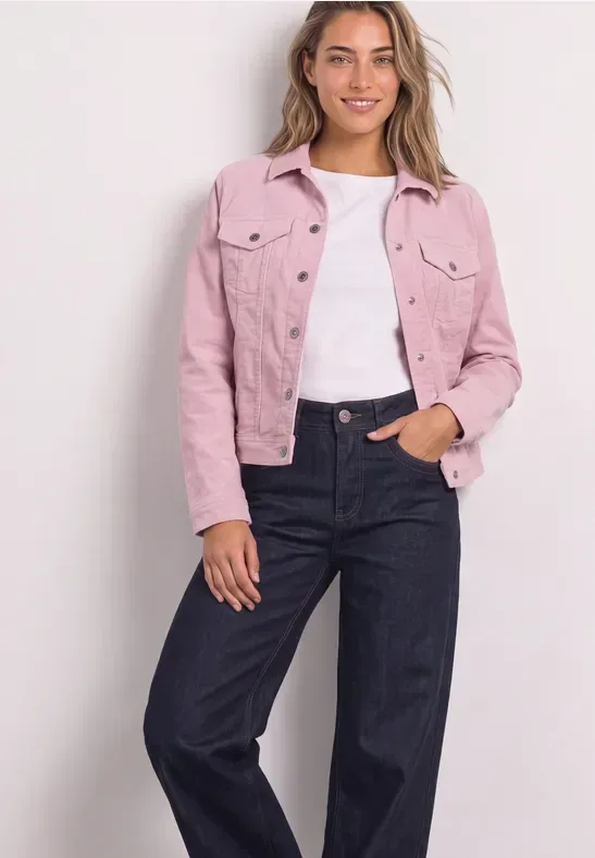 Jacke aus Cord mit Knopfleiste