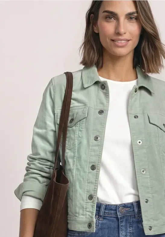 Jacke aus Cord mit Knopfleiste