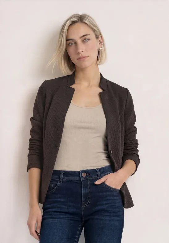 Blazer mit Reverskragen und Struktur