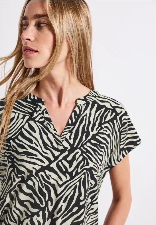 Gemusterte Bluse