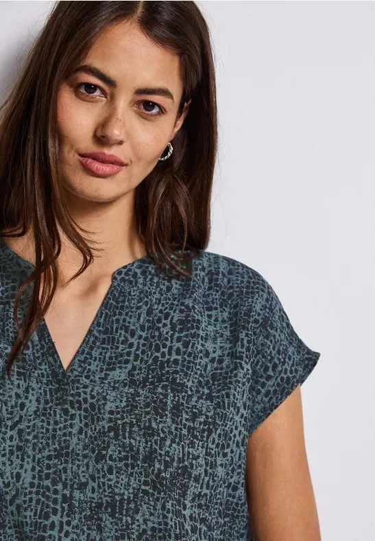 Snake Print Blusenshirt