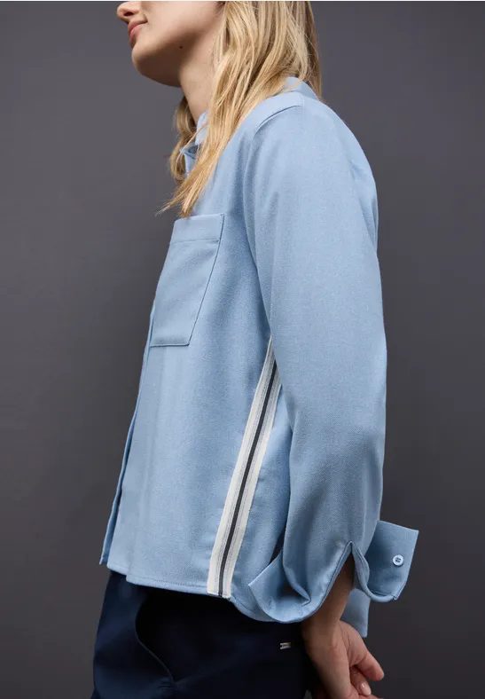 Melange Bluse mit Tape