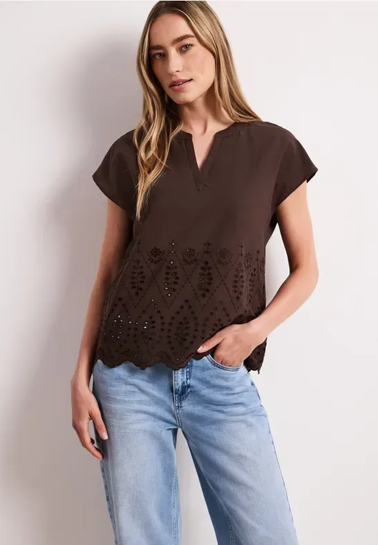 Blusenshirt mit Shiffleymuster