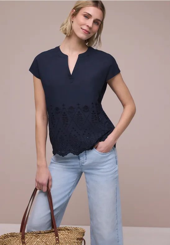 Blusenshirt mit Shiffleymuster
