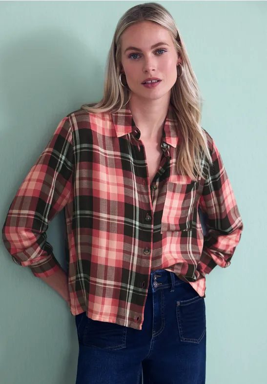 Karierte Hemdbluse