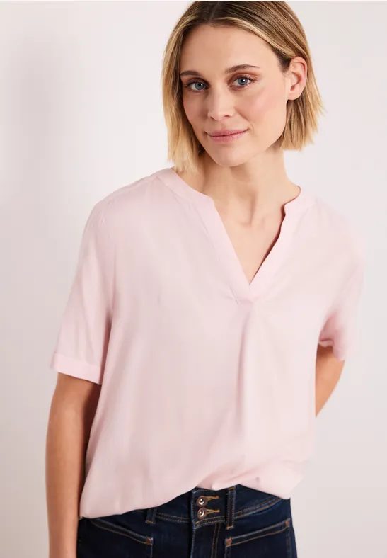 Kurzarm Bluse mit Turn