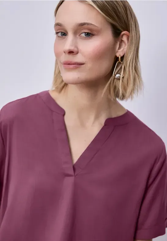 Kurzarm Bluse mit Turn