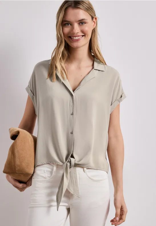 Dropped Shoulder Bluse mit Bowling