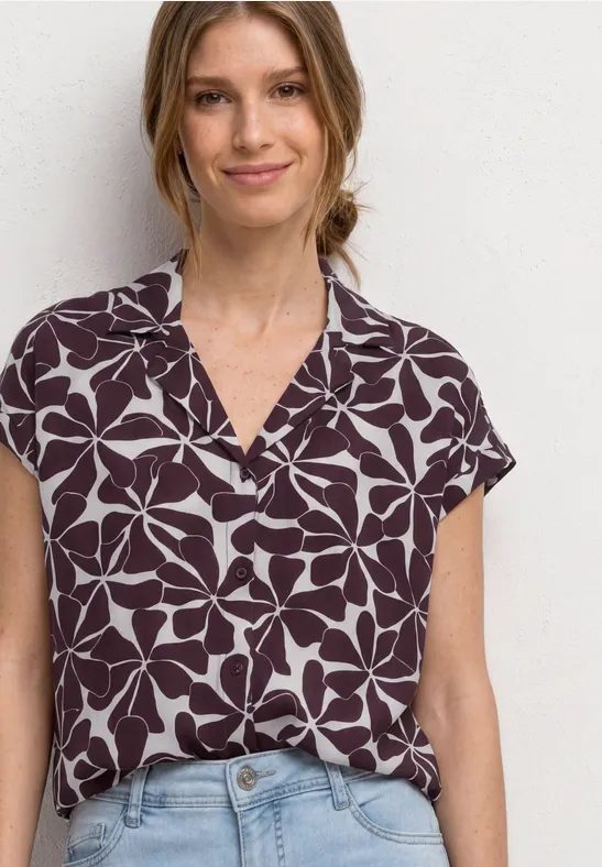 Dropped Shoulder Bluse mit Bowling