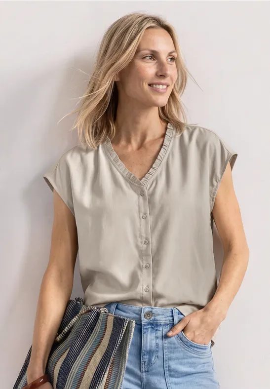 Blusenshirt mit V