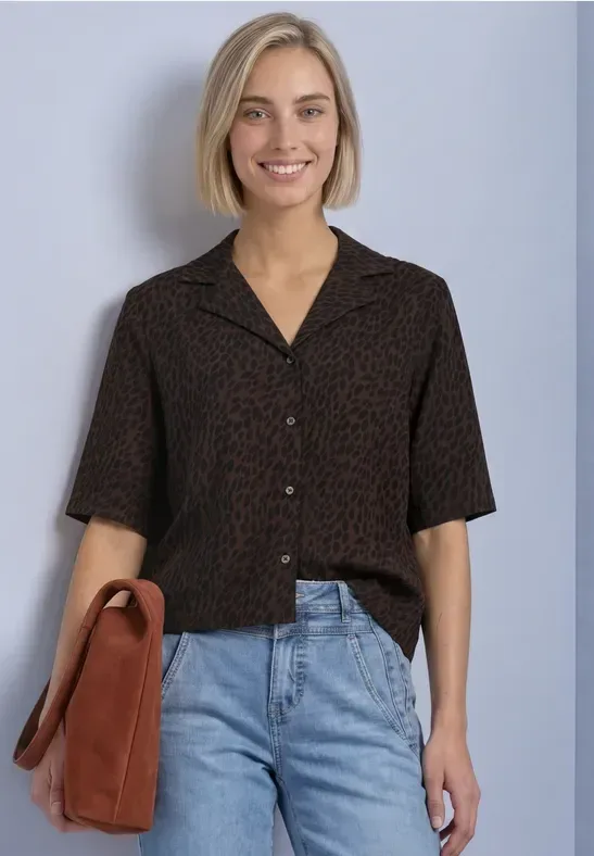 Kurzarm Bluse mit Bowling