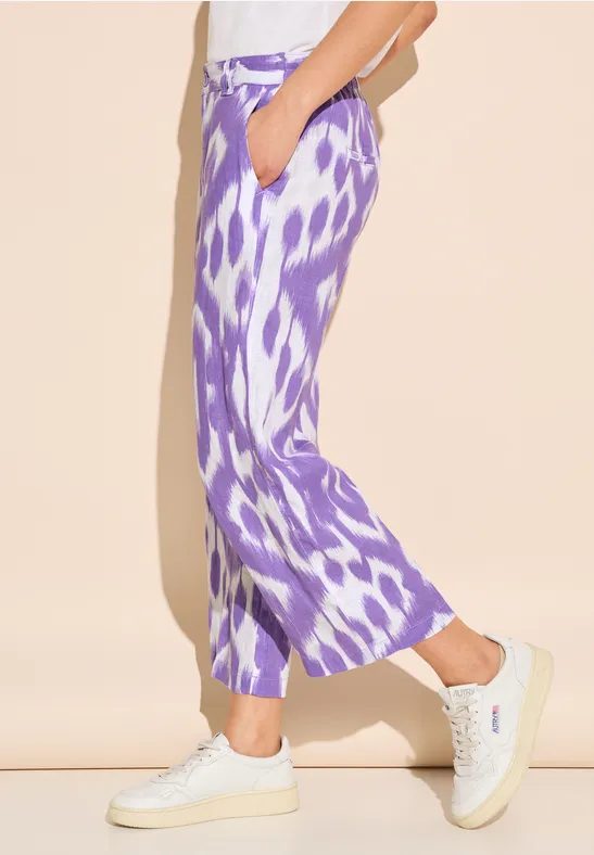 7/8 Print Leinenhose