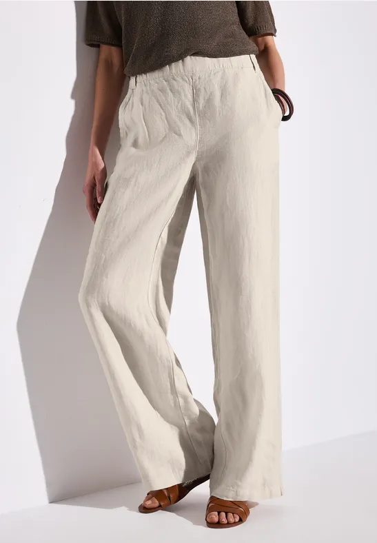 Wide Leg Leinenhose