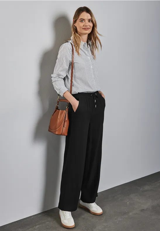 Wide Leg Twill Hose