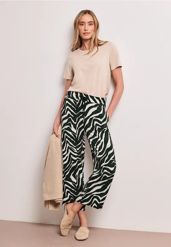 STREET ONE Stoffhose »Style Emee«, Sommerhose mit elastischem Bund und Tunnelzug, mit grafischem Muster